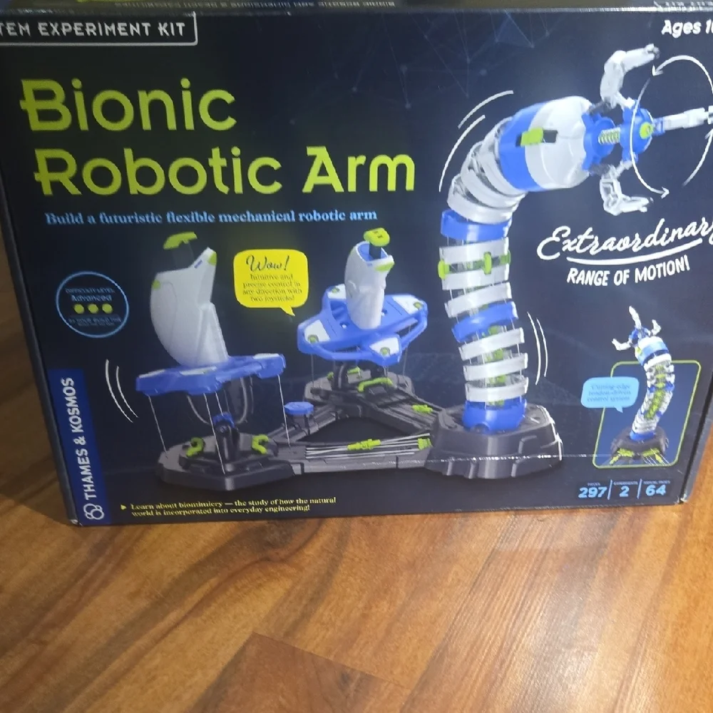 Thames & Kosmos Bionic Robotic Arm - Blue and White NWB BUILD A FUTURISTIC ARM